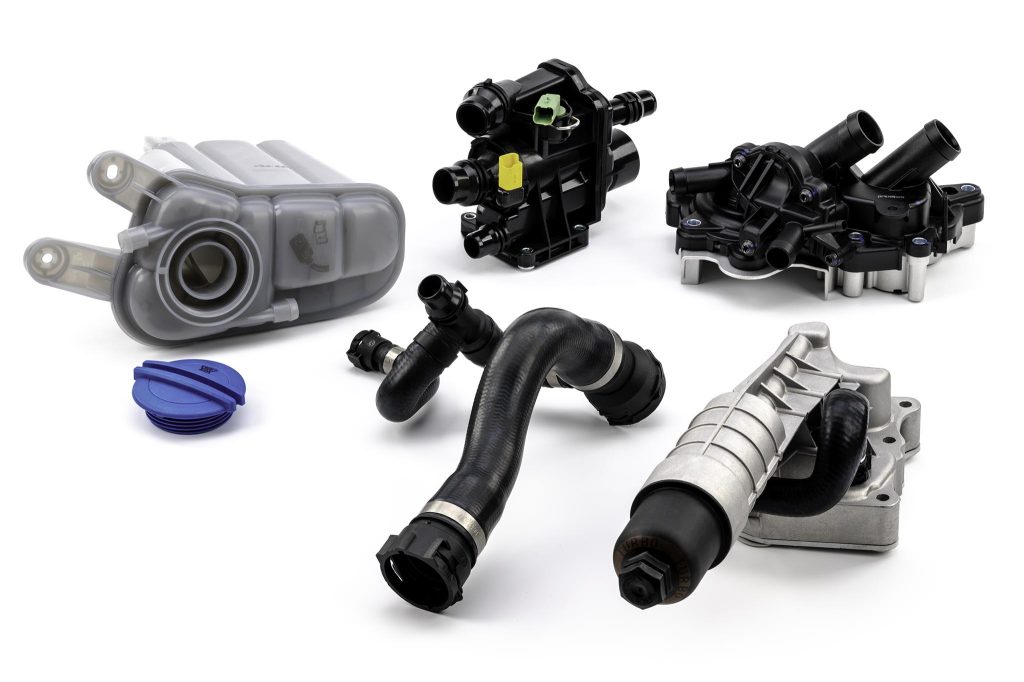 Verschiedene Autoersatzteile wie Ventile, Schläuche und Kühlkomponenten – PREXAparts B2B-Plattform für den professionellen Kfz-Teilehandel.